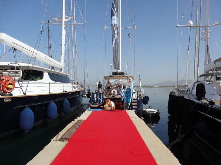 boats docked at a pier aboard WIND OF CHANGE Yacht for Charter