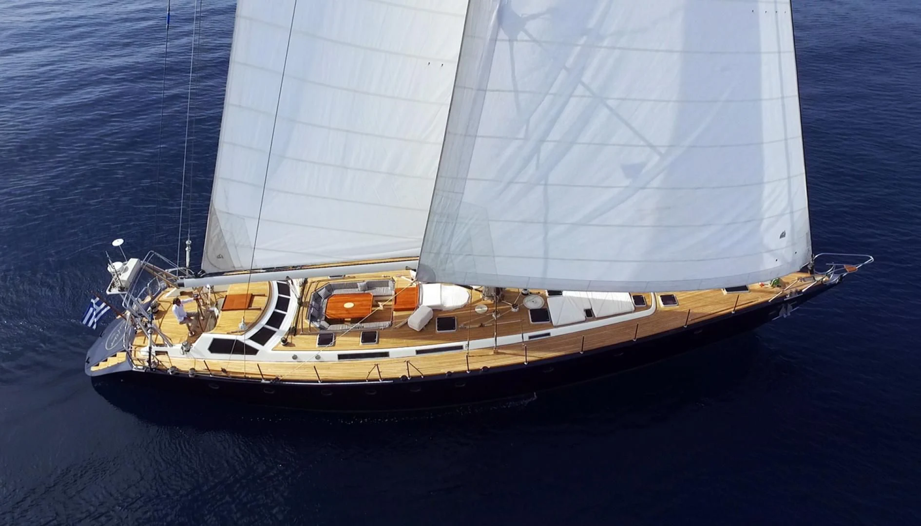 a boat in the water aboard WIND OF CHANGE Yacht for Charter