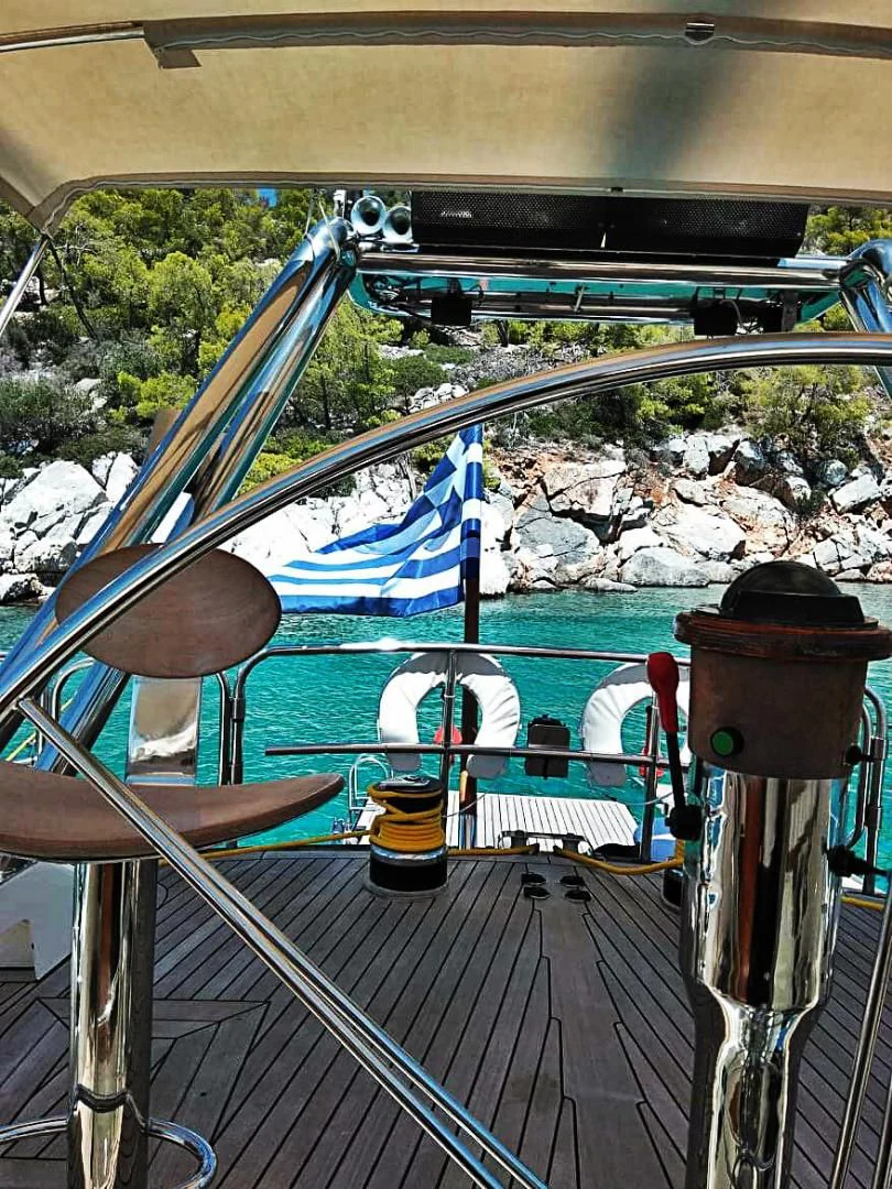 a boat on a body of water aboard WIND OF CHANGE Yacht for Charter