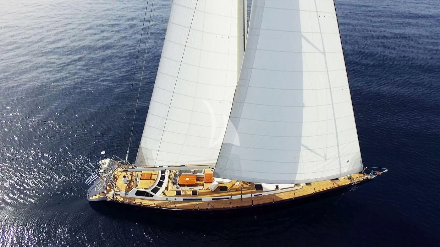 a boat sailing on the sea aboard WIND OF CHANGE Yacht for Charter