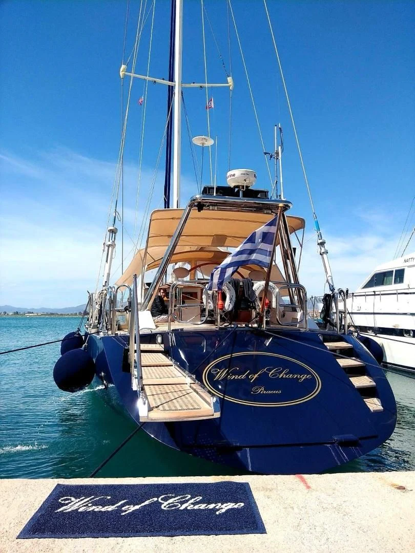 a boat on the water aboard WIND OF CHANGE Yacht for Charter