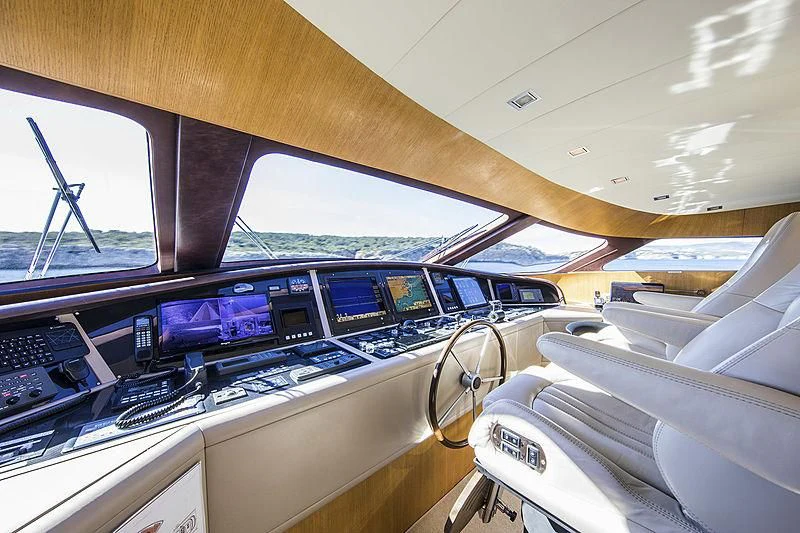 inside of a car aboard ALWAYS BELIEVE Yacht for Sale