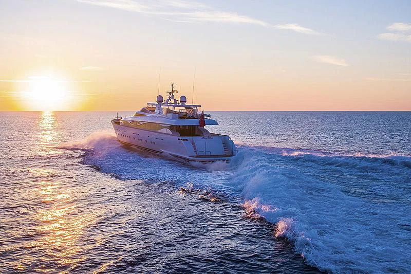 a boat on the water aboard ALWAYS BELIEVE Yacht for Sale