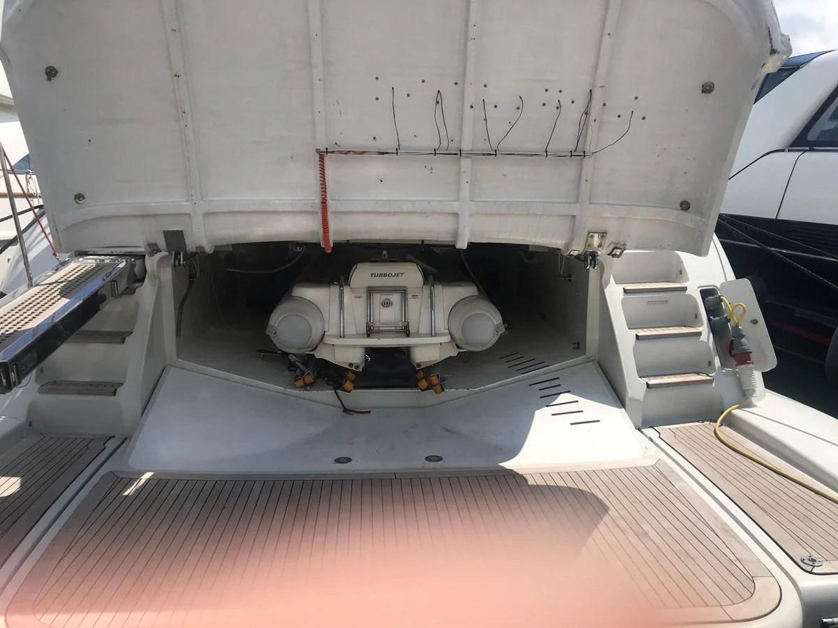 a large machine in a factory aboard PATRIOT Yacht for Sale