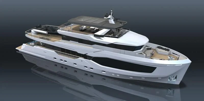 a futuristic looking boat aboard NUMARINE 40MXP #2 Yacht for Sale