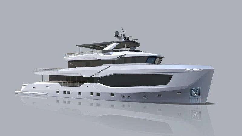a white yacht in the water aboard NUMARINE 40MXP #2 Yacht for Sale