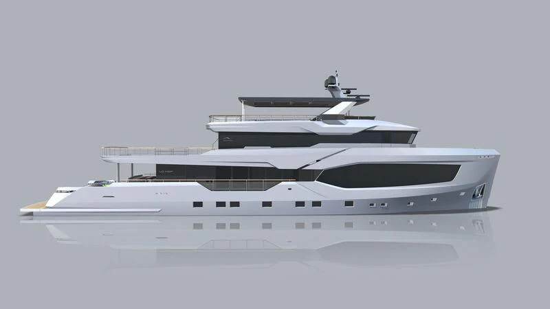 a white yacht in the water aboard NUMARINE 40MXP #2 Yacht for Sale