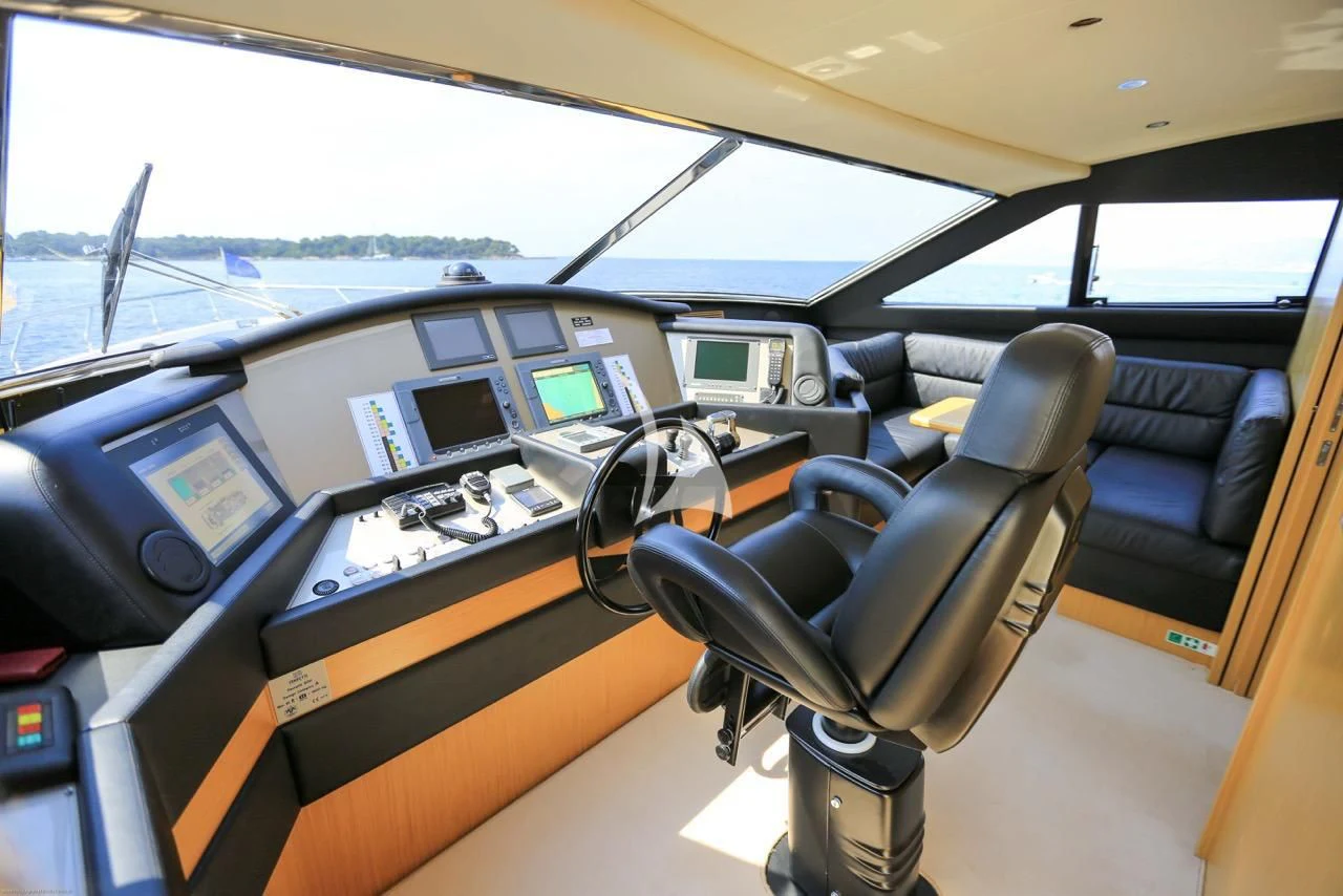 inside of a car aboard ONYX Yacht for Charter