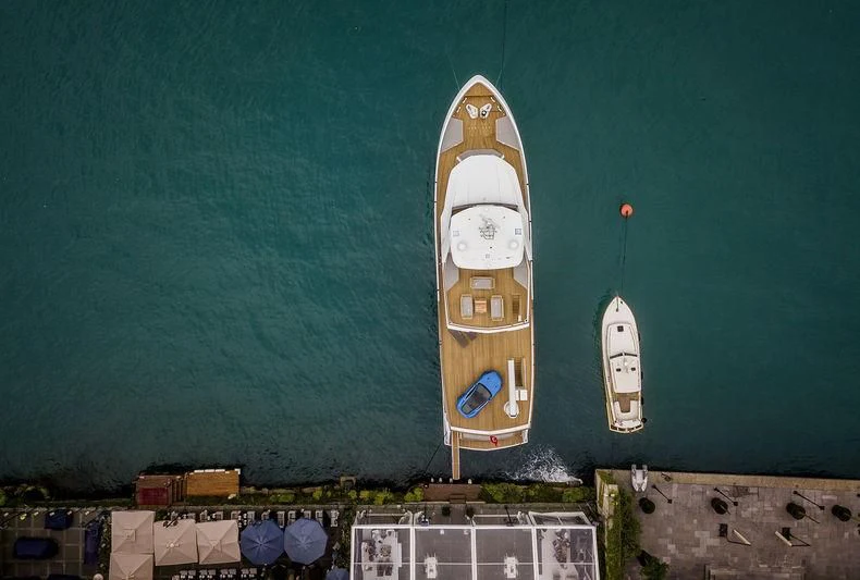a rocket on a launch pad aboard MARLA Yacht for Sale