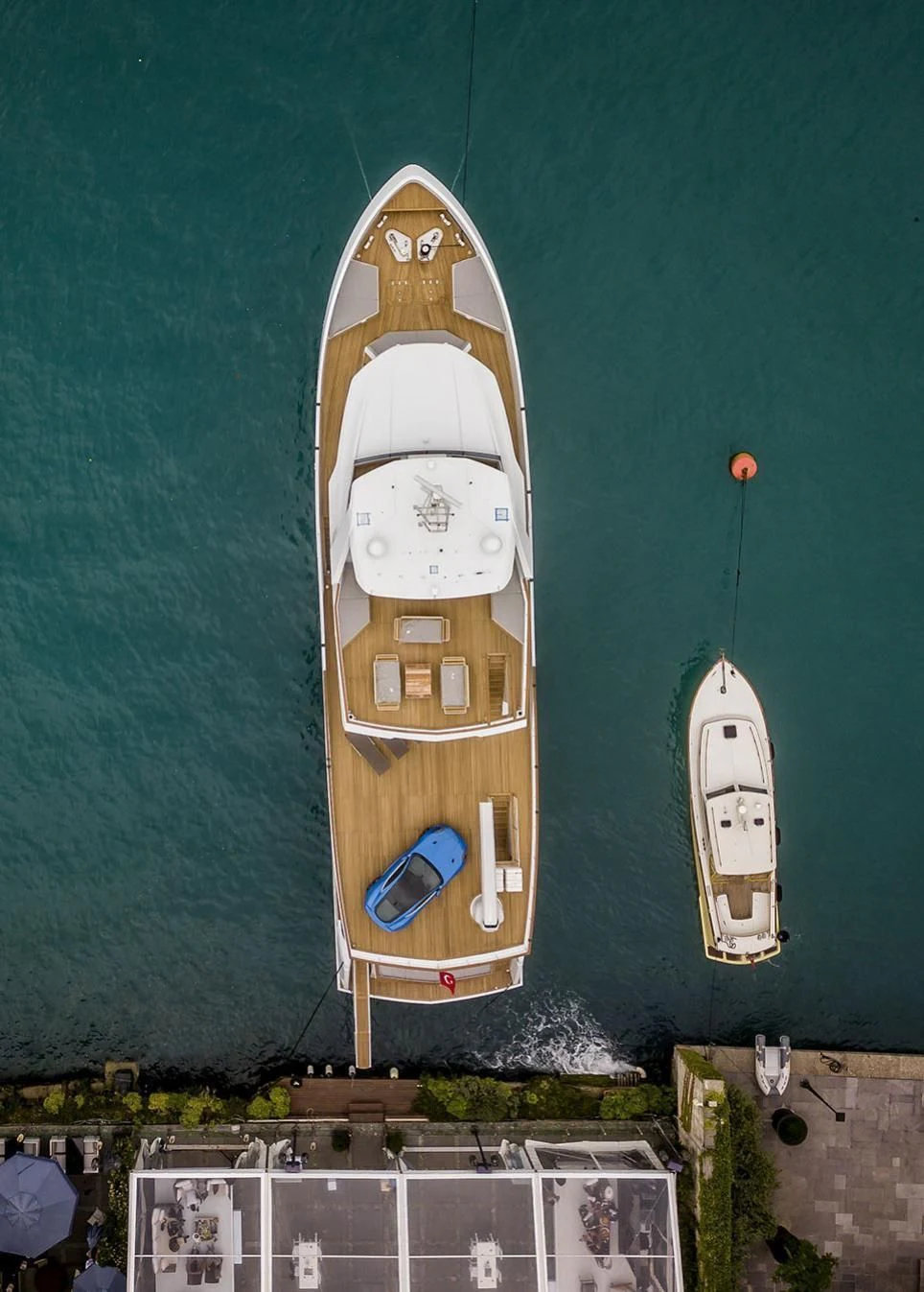 a rocket on a launch pad aboard MARLA Yacht for Sale