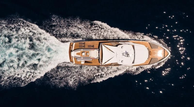 a space ship in space aboard MARLA Yacht for Sale