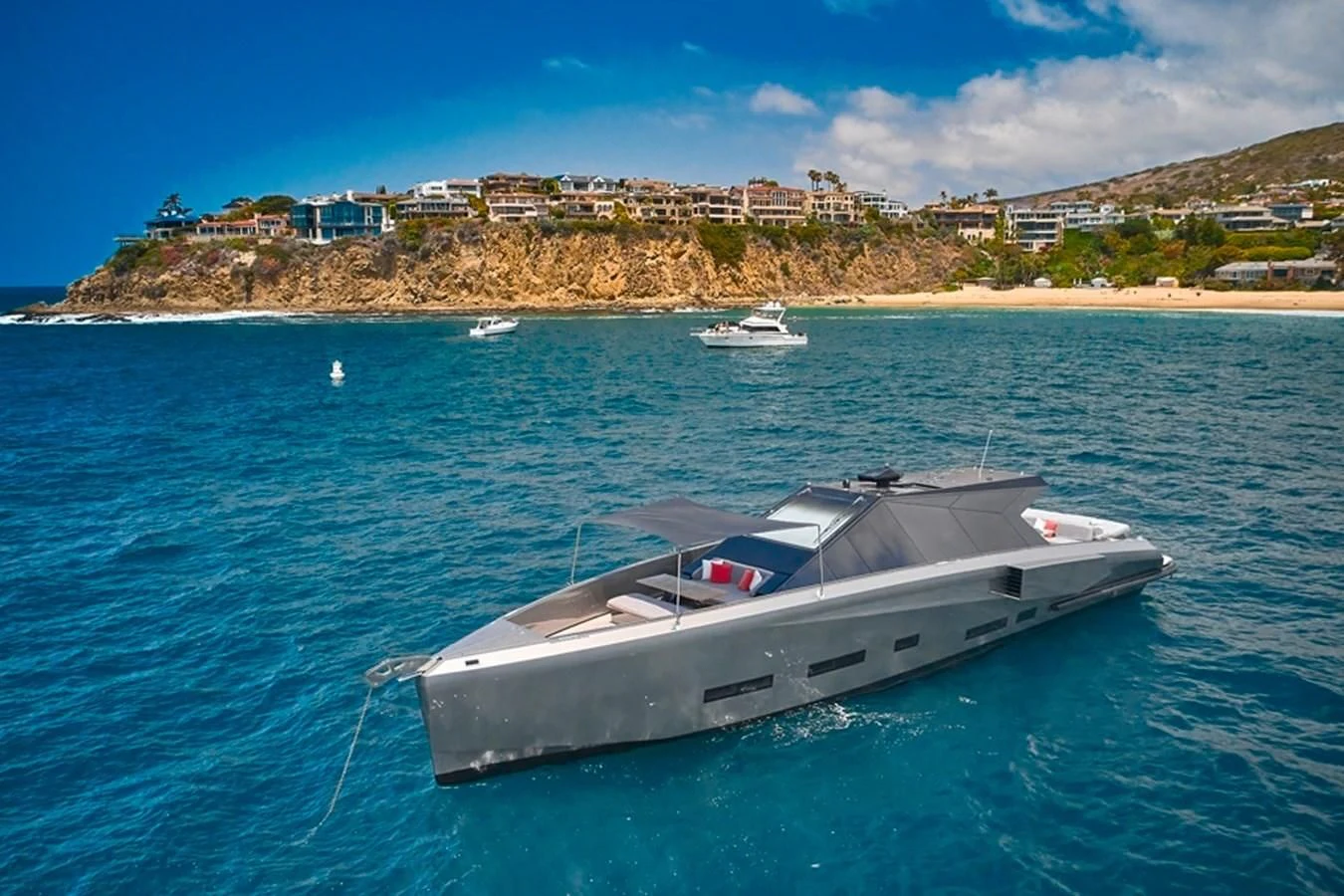 a boat in the water aboard AIFOS Yacht for Sale