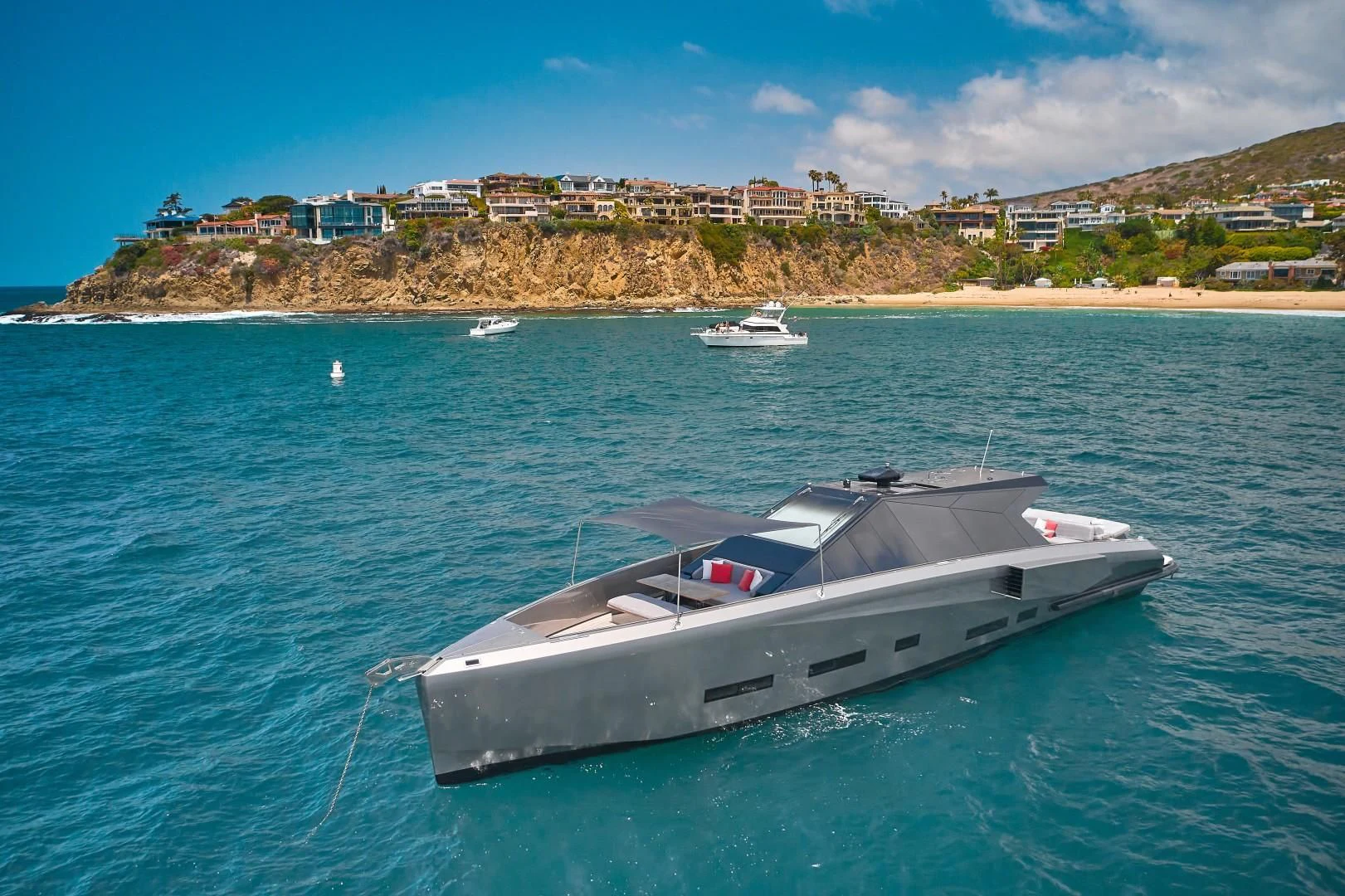 a boat in the water aboard AIFOS Yacht for Sale