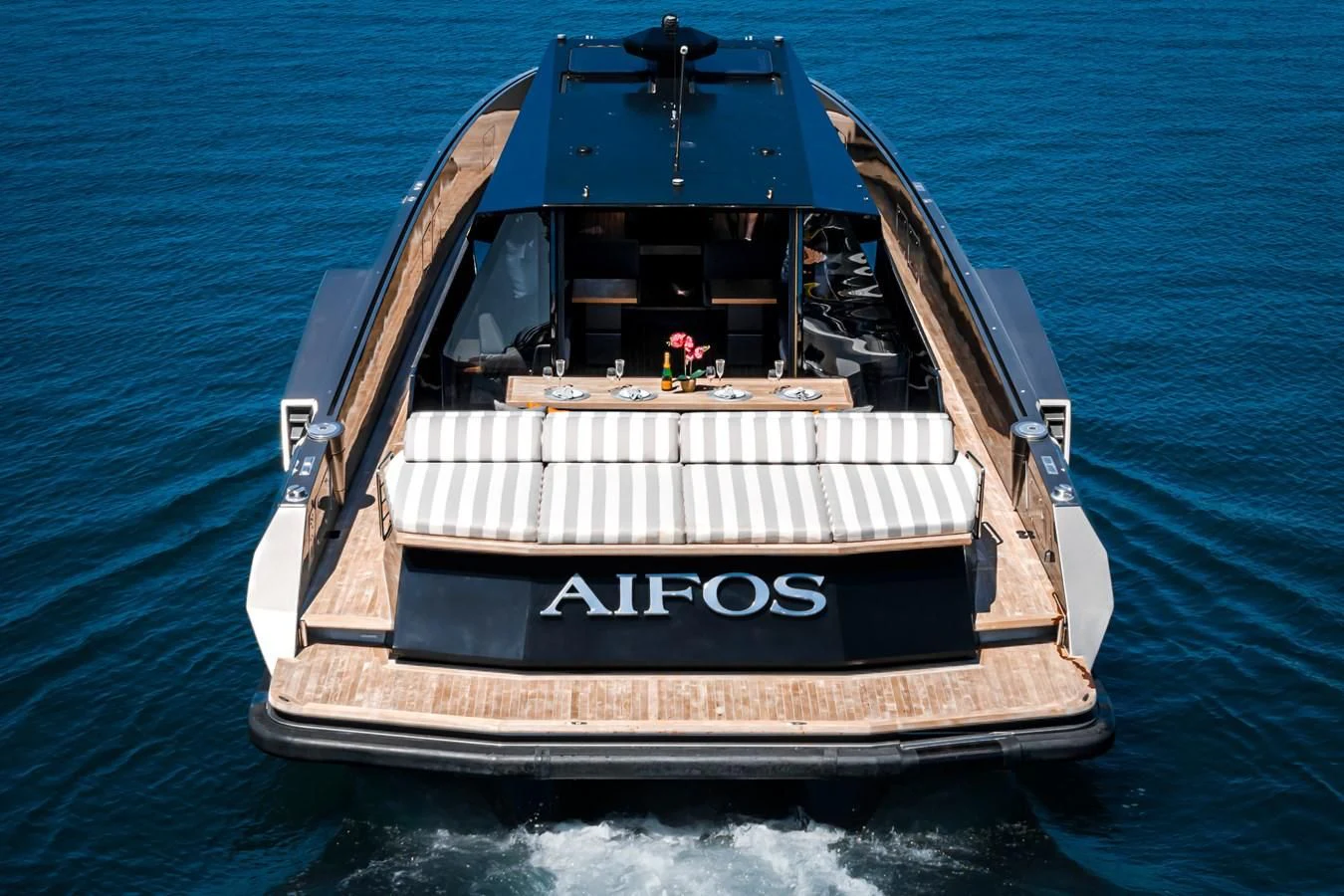 a boat on the water aboard AIFOS Yacht for Sale