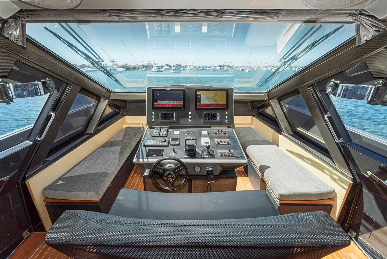 inside of a car aboard AIFOS Yacht for Sale