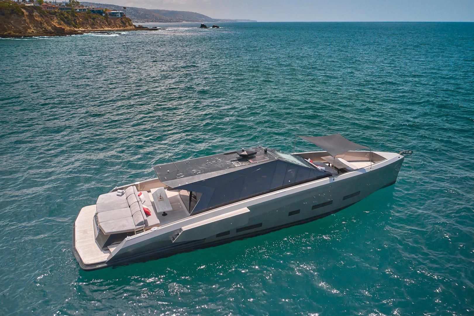 a boat in the water aboard AIFOS Yacht for Sale