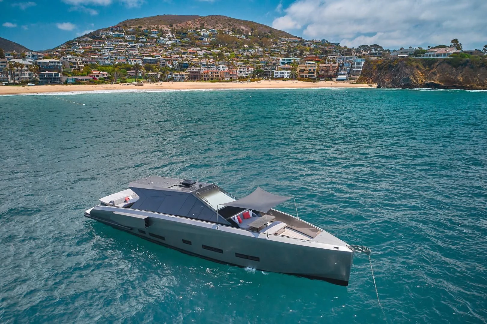 a boat in the water aboard AIFOS Yacht for Sale