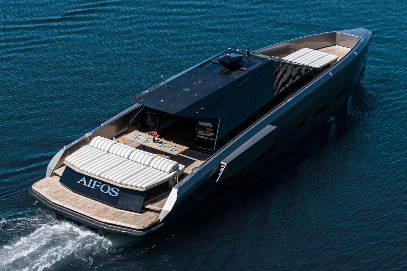 a boat on the water aboard AIFOS Yacht for Sale