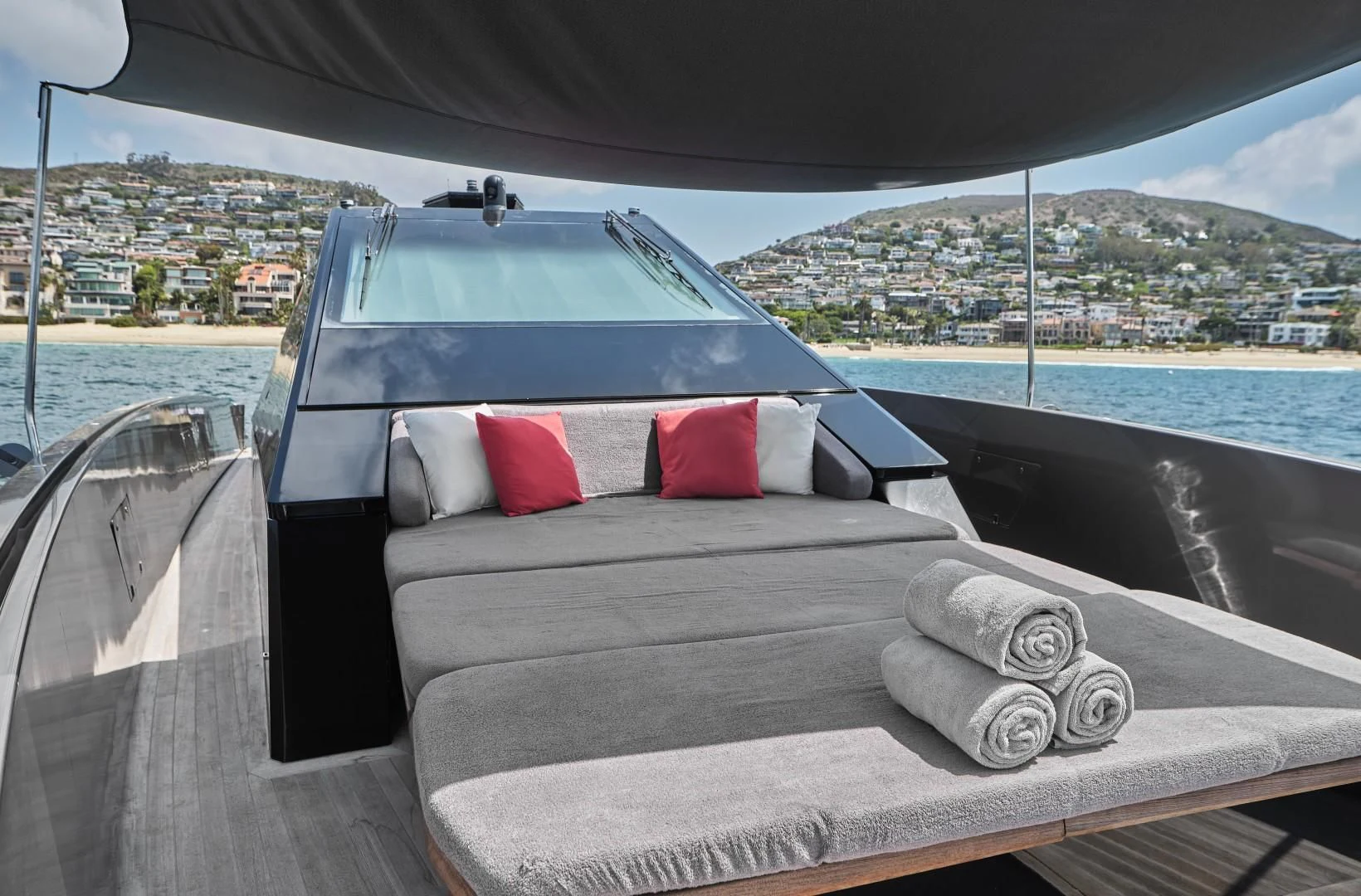a boat on a deck aboard AIFOS Yacht for Sale