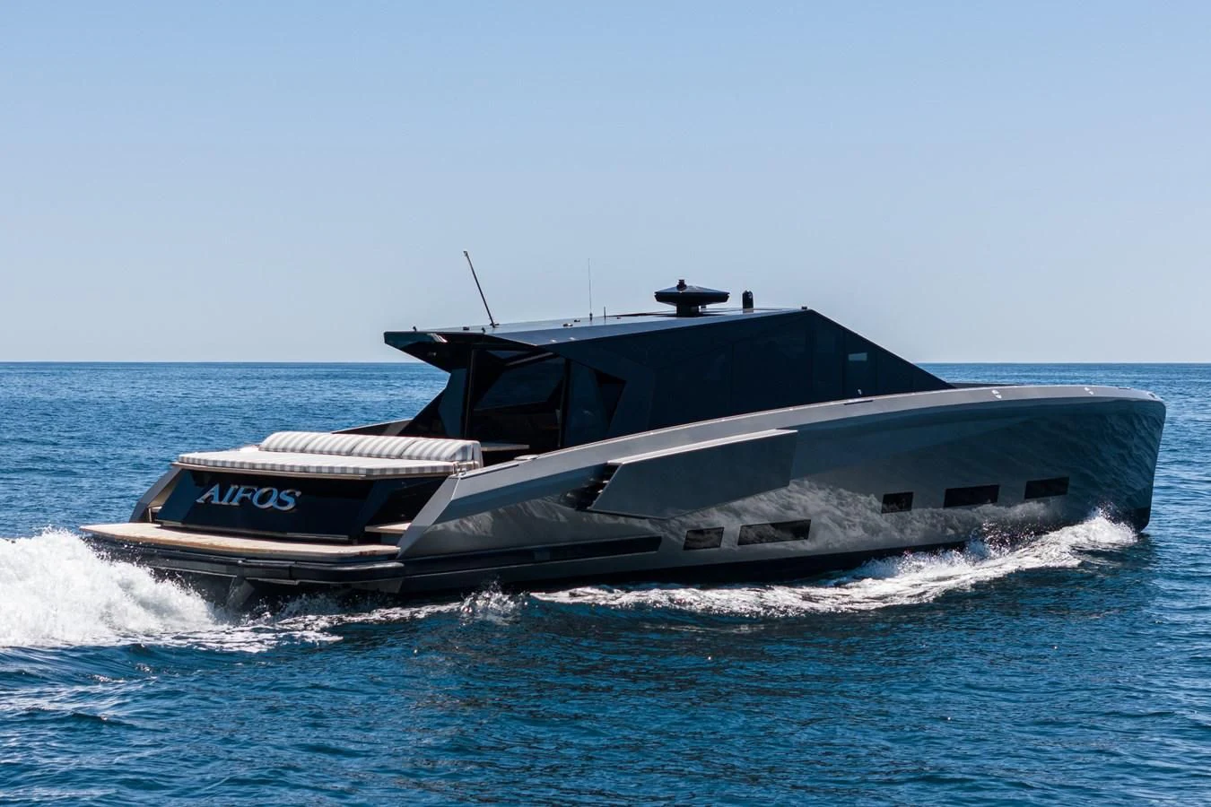 a boat on the water aboard AIFOS Yacht for Sale