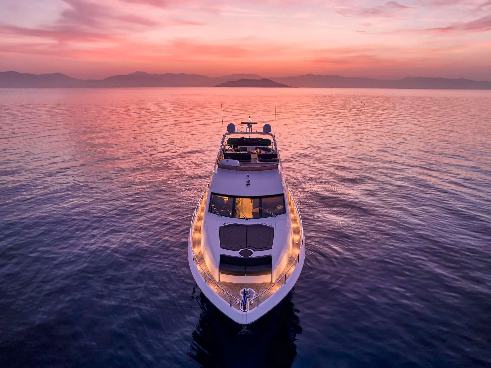 a boat in the water aboard M FIVE Yacht for Charter