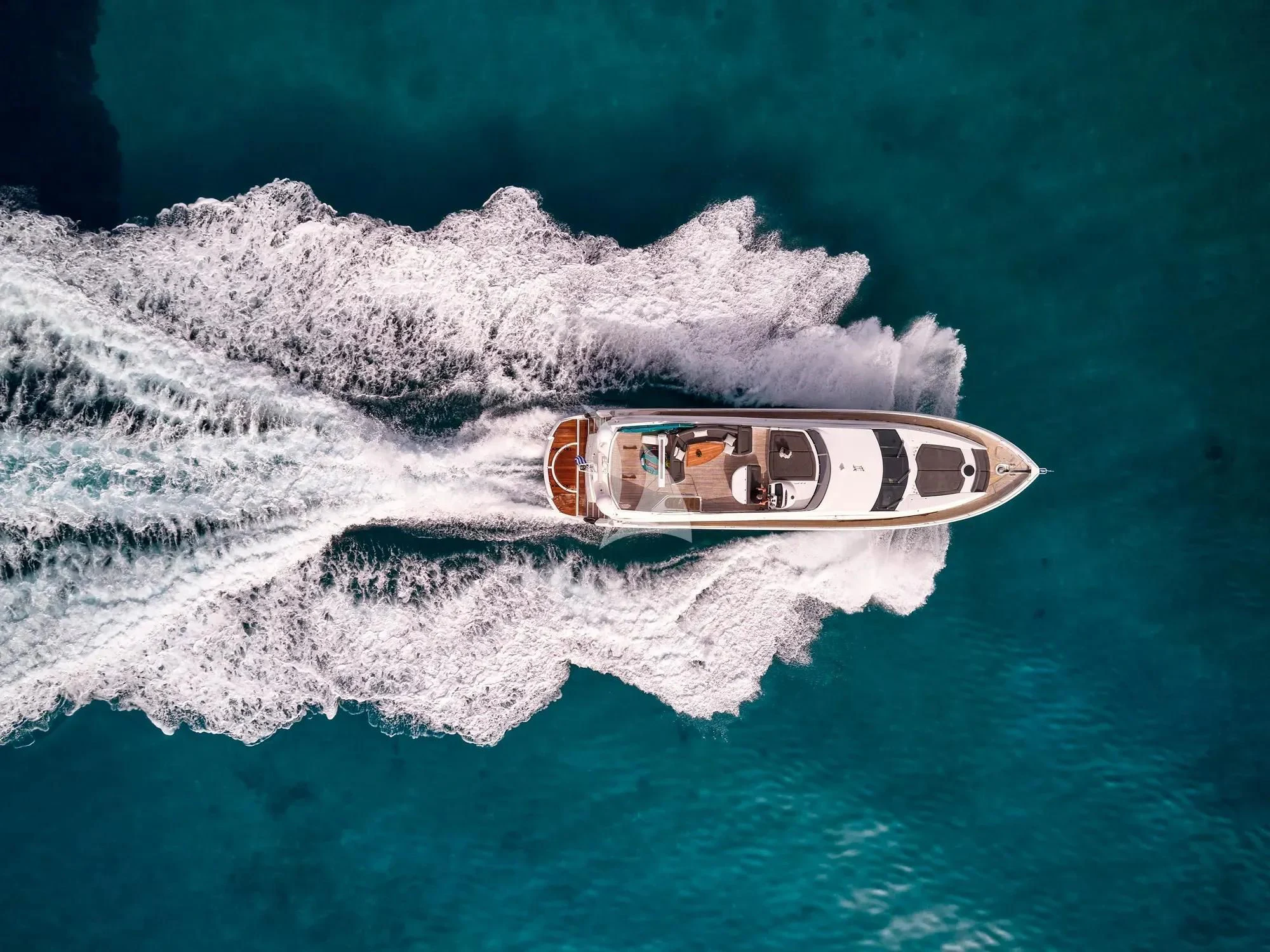 a boat in the water aboard M FIVE Yacht for Charter
