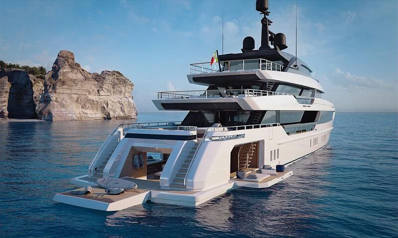a boat on the water aboard MY ALMA Yacht for Sale