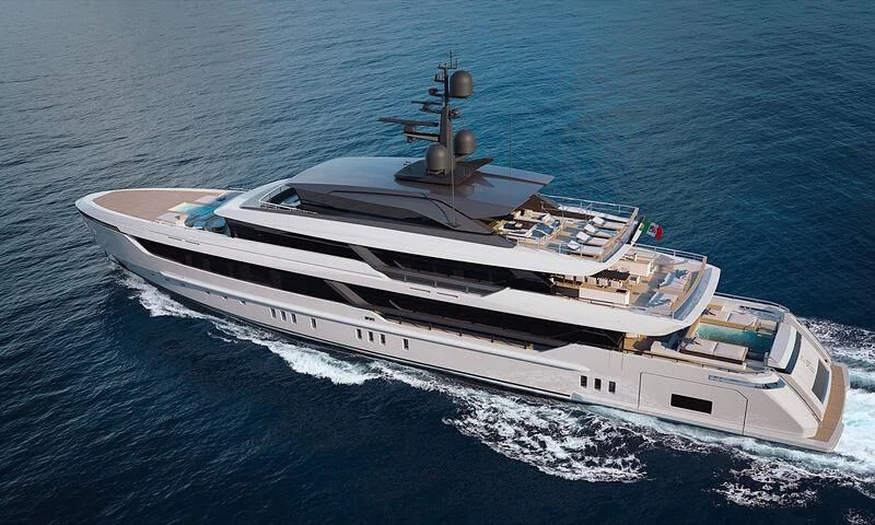 a ship on the water aboard MY ALMA Yacht for Sale