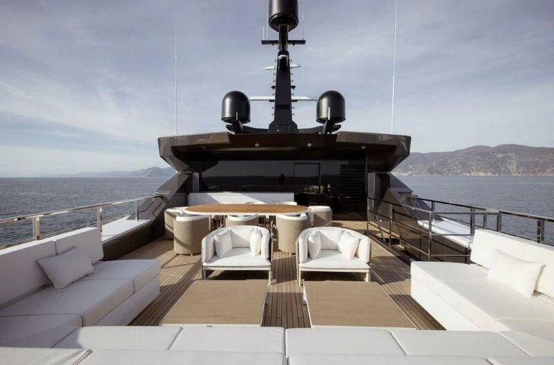 a boat on a body of water aboard MY ALMA Yacht for Sale