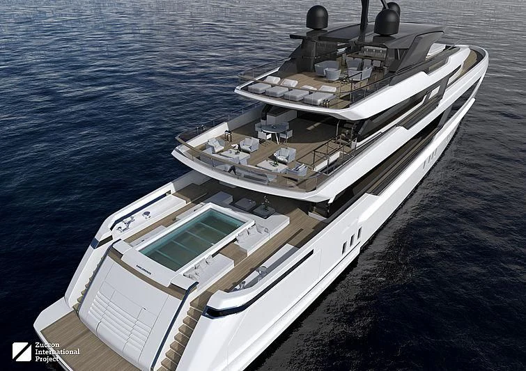 a ship on the water aboard MY ALMA Yacht for Sale
