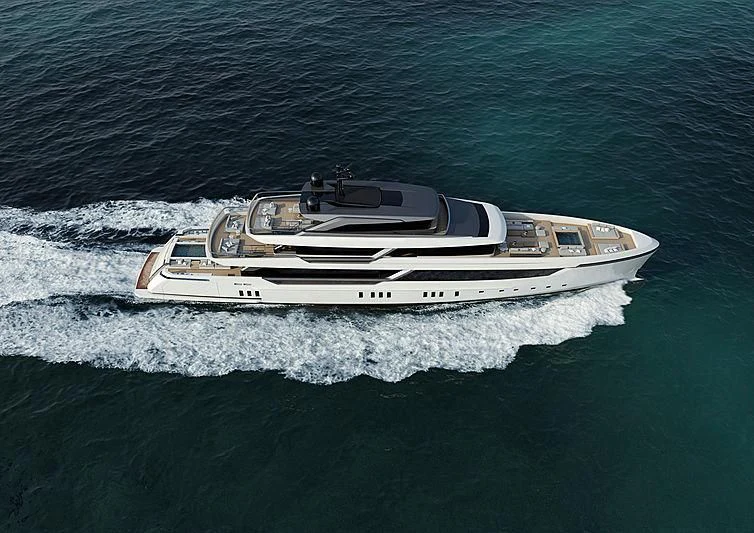 a boat in the water aboard MY ALMA Yacht for Sale