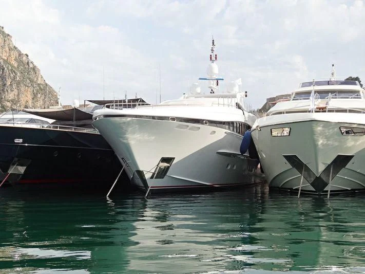 several boats in the water aboard L'EQUINOX Yacht for Sale