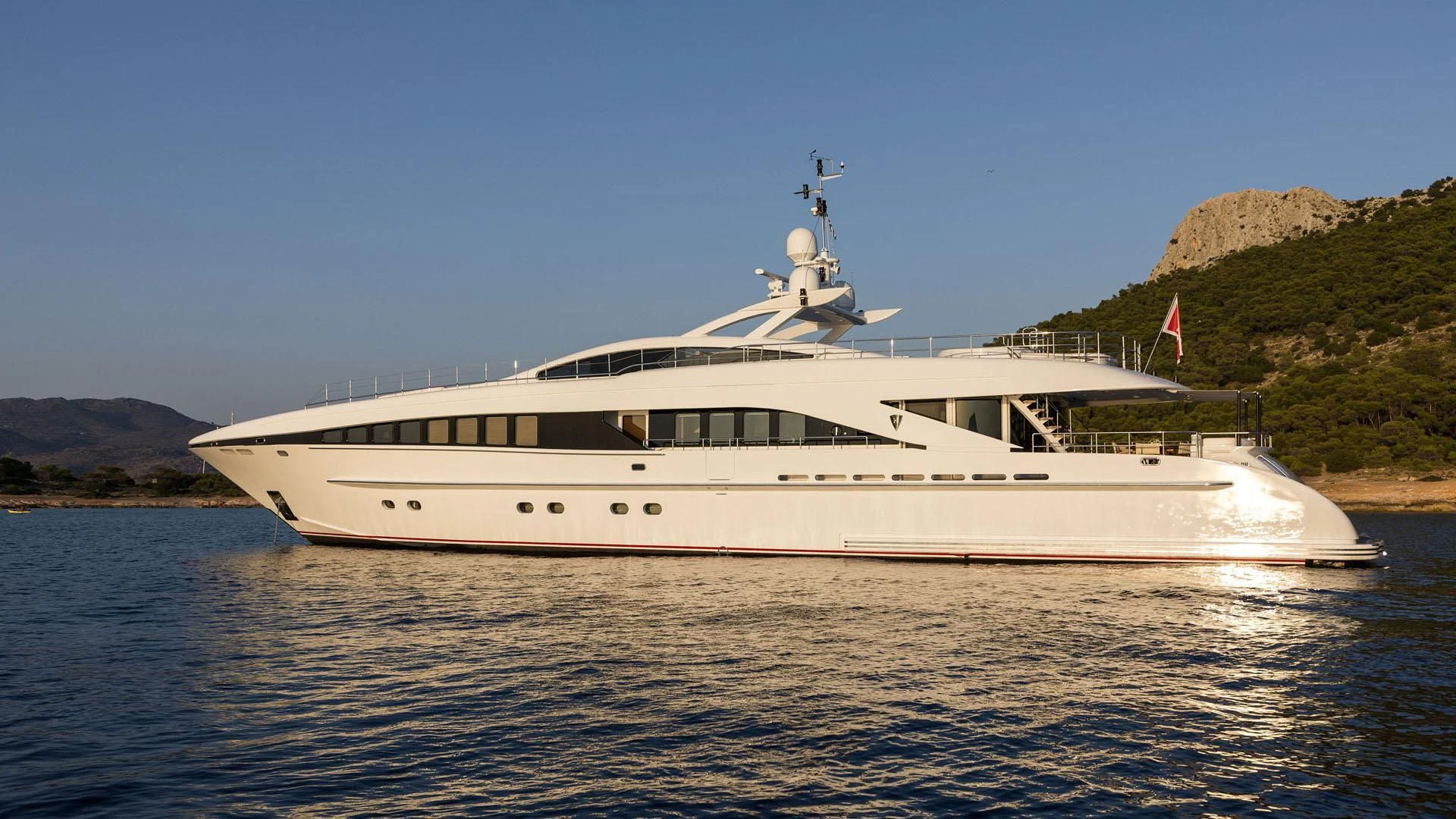 a large white yacht aboard L'EQUINOX Yacht for Sale