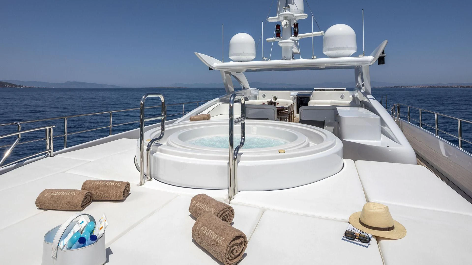 a boat on a white surface aboard L'EQUINOX Yacht for Sale