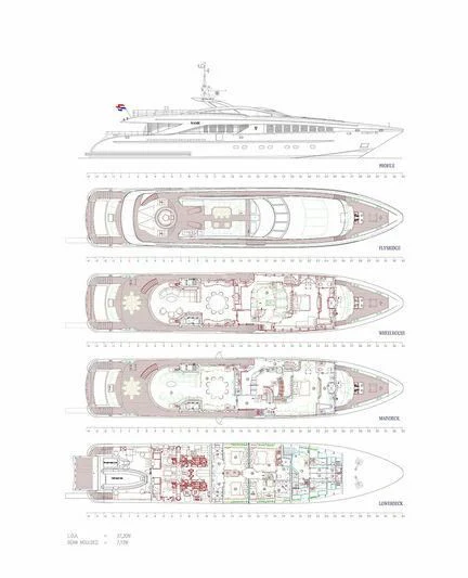 diagram aboard L'EQUINOX Yacht for Sale