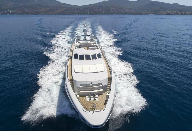 a boat on the water aboard L'EQUINOX Yacht for Sale