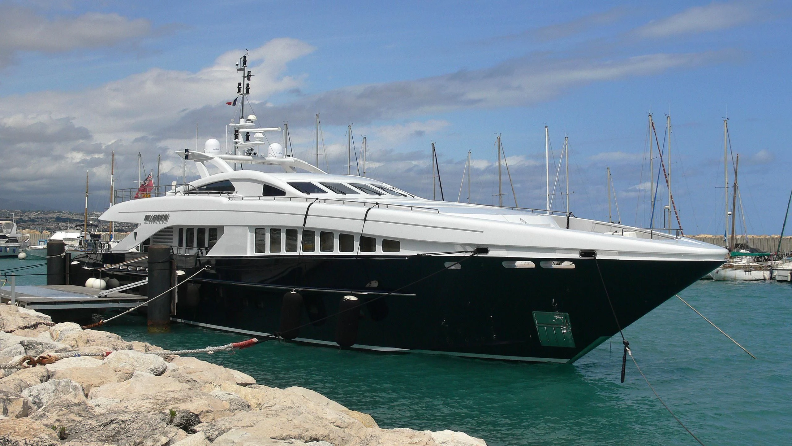 a boat in the water aboard L'EQUINOX Yacht for Sale