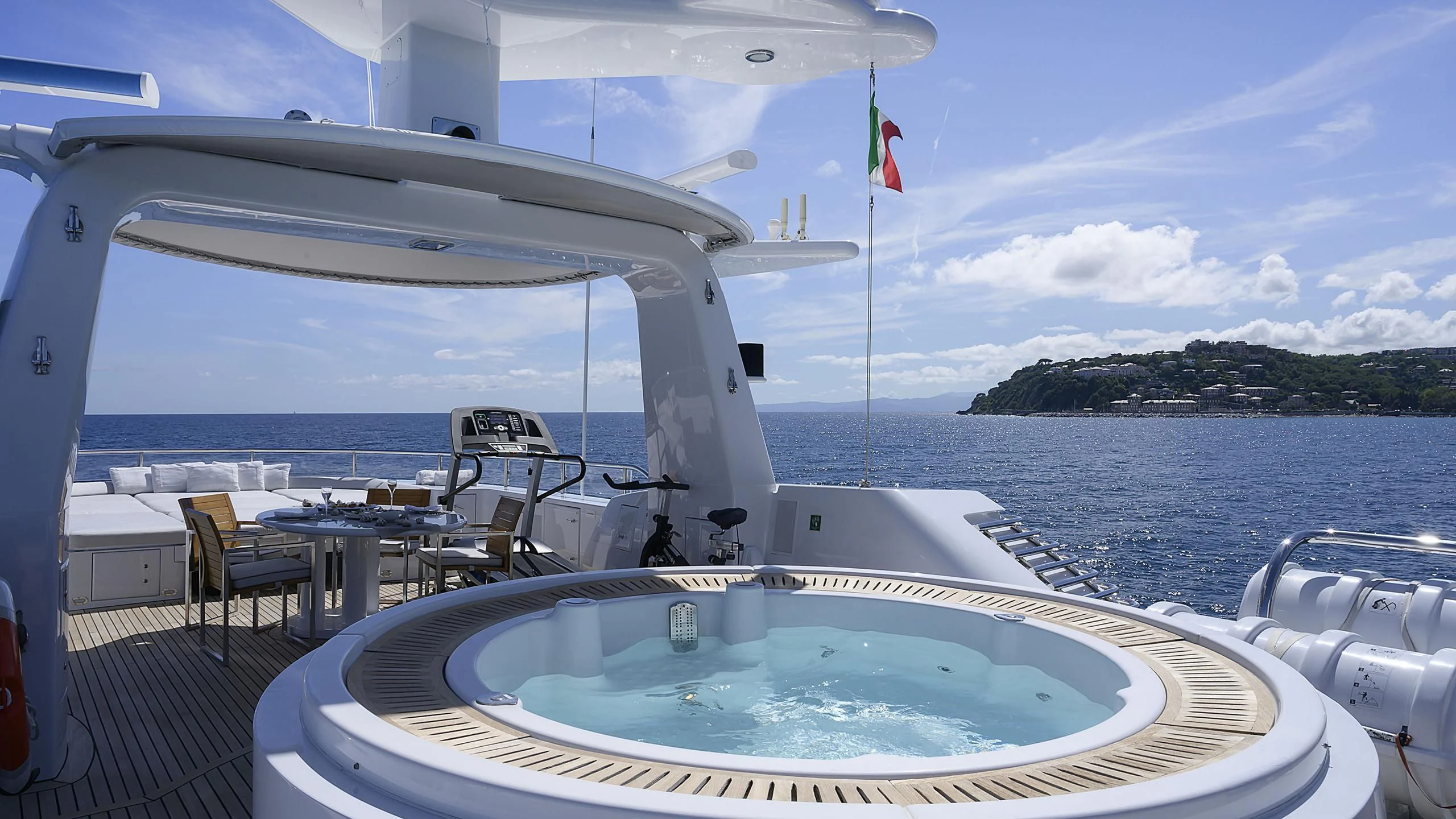 a boat on the water aboard DEEP BLUE II Yacht for Charter