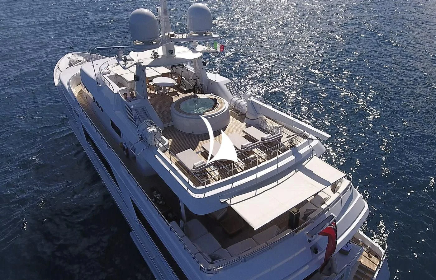 a ship in the water aboard DEEP BLUE II Yacht for Charter