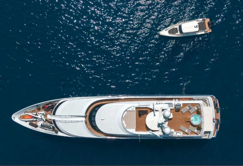 a boat in the water aboard DEEP BLUE II Yacht for Charter