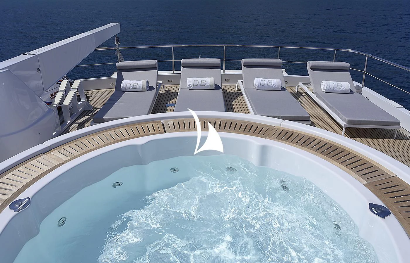 a boat on the water aboard DEEP BLUE II Yacht for Charter