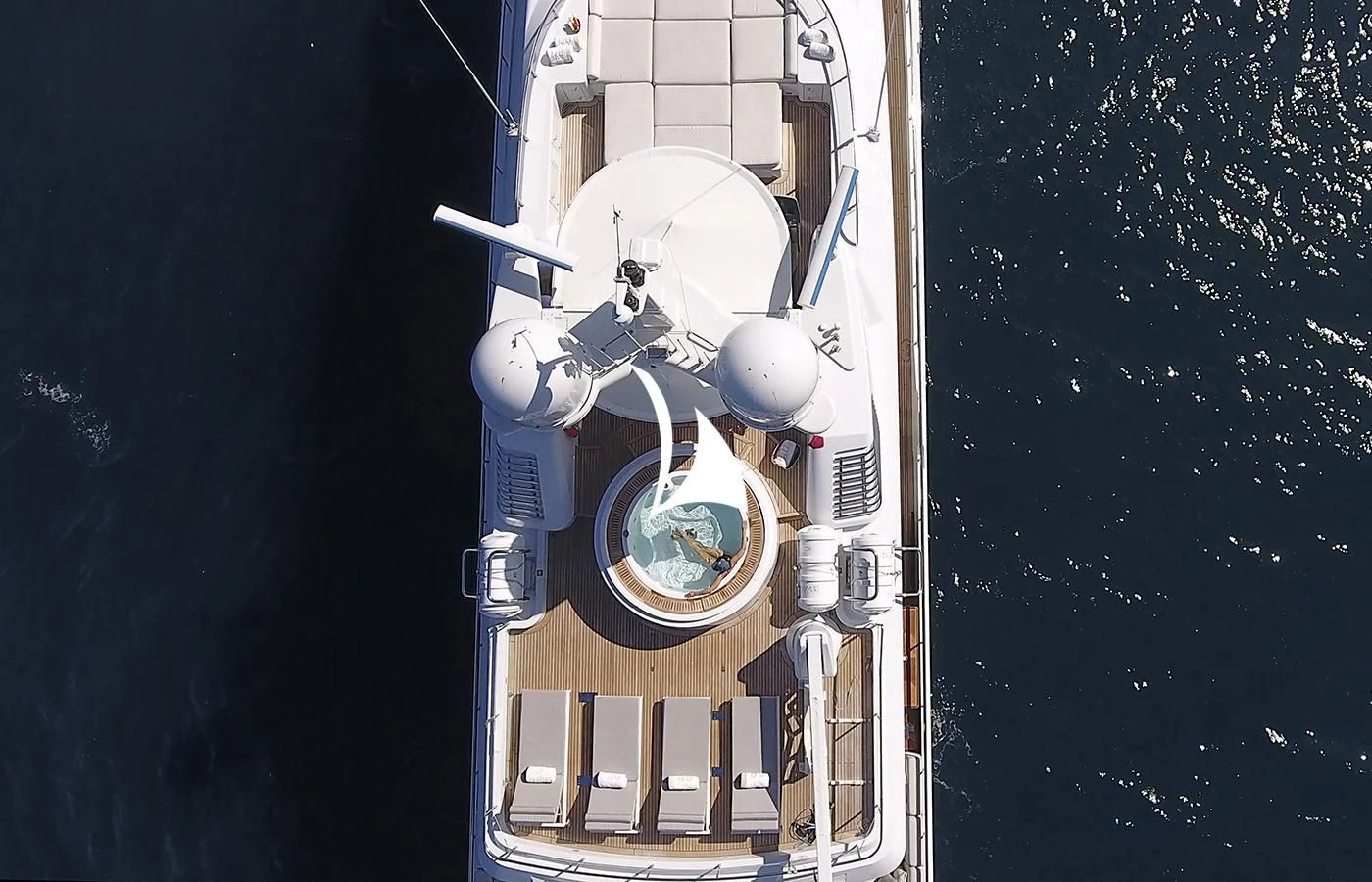 a satellite in space aboard DEEP BLUE II Yacht for Charter