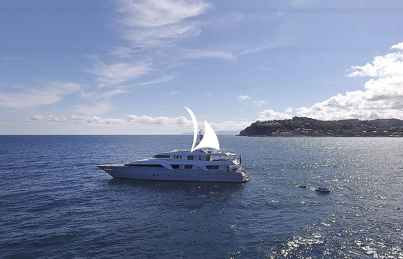 a boat in the water aboard DEEP BLUE II Yacht for Charter