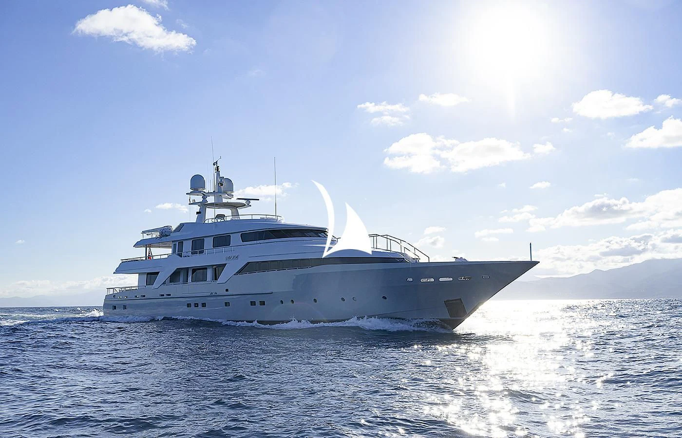 a boat in the water aboard DEEP BLUE II Yacht for Charter