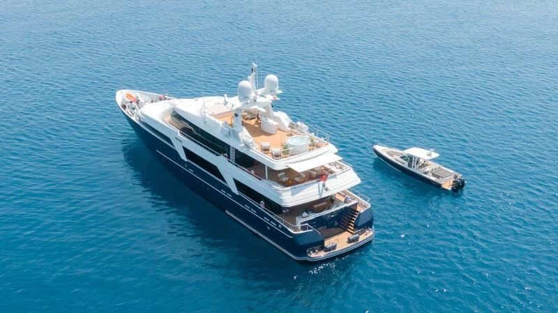 a ship in the water aboard DEEP BLUE II Yacht for Charter