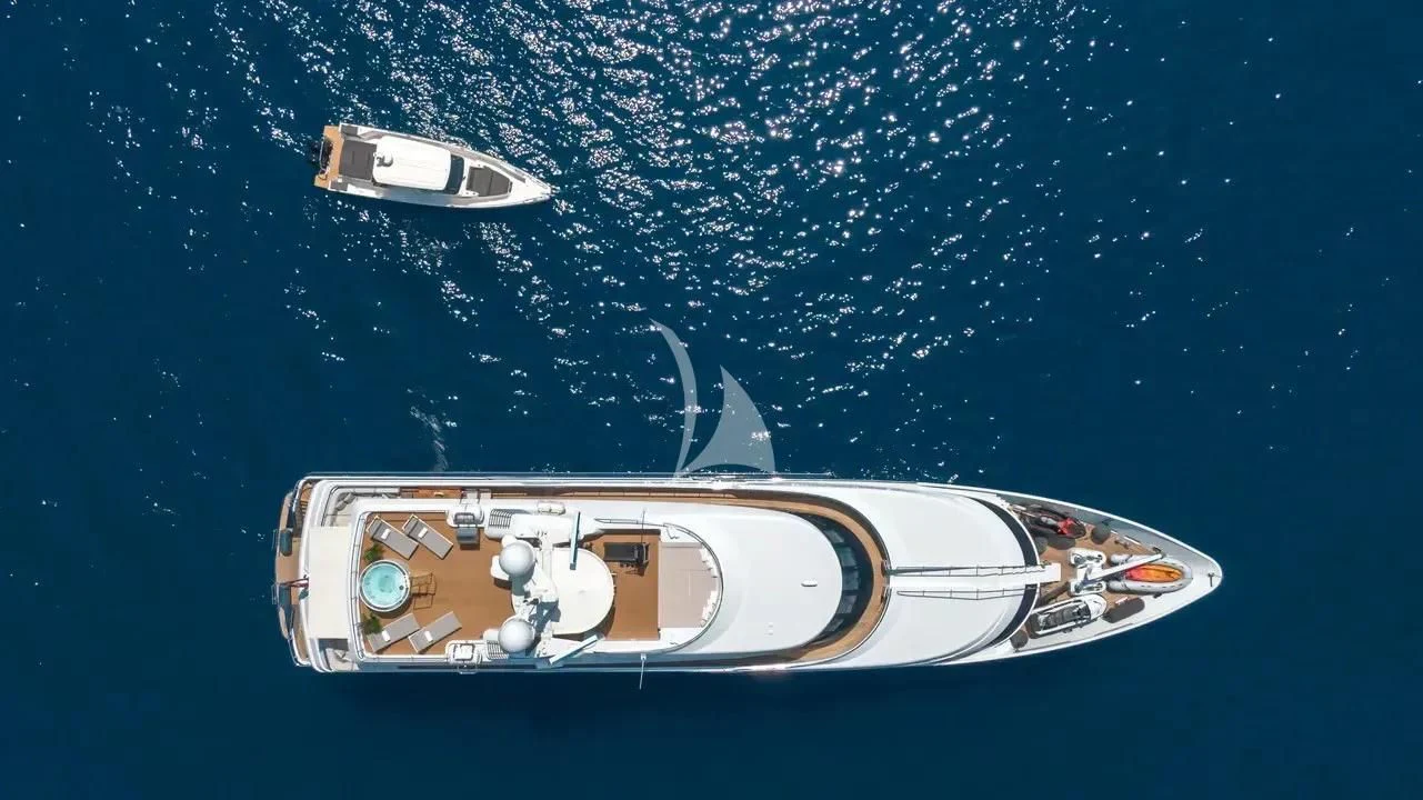 a space ship in space aboard DEEP BLUE II Yacht for Charter