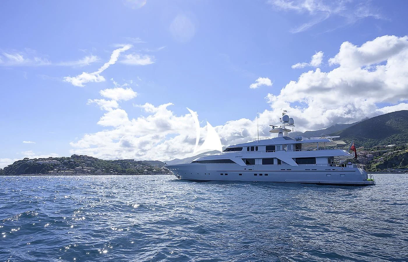 a boat on the water aboard DEEP BLUE II Yacht for Charter