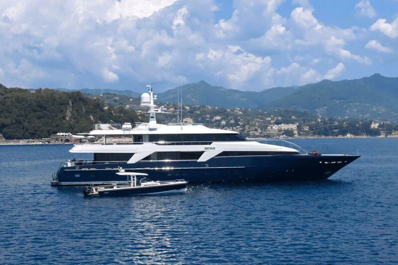 a large boat in the water aboard DEEP BLUE II Yacht for Charter
