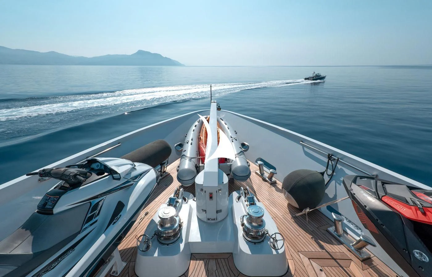 a boat on the water aboard DEEP BLUE II Yacht for Charter