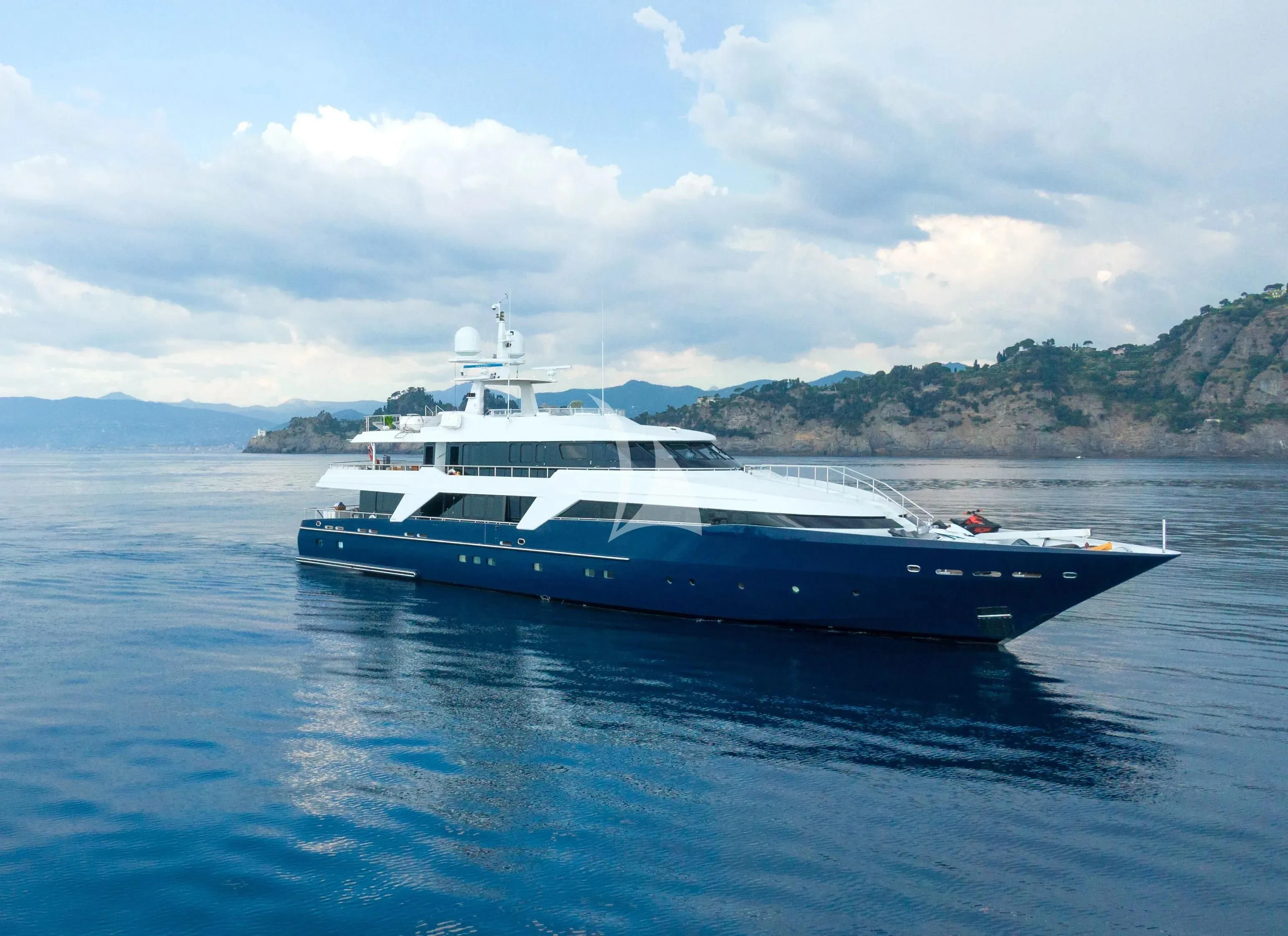 a boat in the water aboard DEEP BLUE II Yacht for Charter